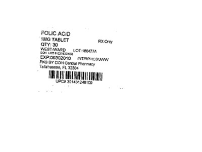 Label Image For 1mg (Folic Acid 1mg(west Ward))
